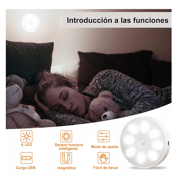 Pack de 3 luces LED nocturnas con Sensor